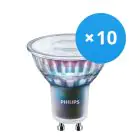 Flerpack 10x Philips MASTER LED Spot ExpertColor GU10 PAR16 5.5W 355lm 36D - 927 Extra Varm Vit | Bästa färgåtergivning - Dimbar - Ersättare 50W
