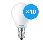 Flerpack 10x Philips Corepro LED Lustre E14 boll Matt 4.3W 470lm - 827 Extra Varm Vit | Ersättare 40W