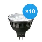 Flerpack 10x Philips Master LED Spot GU5.3 MR16 7.5W 500lm 24D - 930 Varm Vit | Bästa färgåtergivning - Dimbar - Ersättare 50W