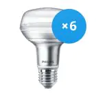 Flerpack 6x Philips Corepro LED Spot E27 R80 8W 670lm 36D - 827 Extra Varm Vit | Ersättare 100W