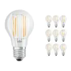 Flerpack 10x Ledvance Classic LED E27 Päron Filament Klar 7.5W 1055lm - 827 Extra Varm Vit | Dimbar - Ersättare 75W