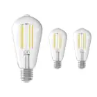 Flerpack 3x Calex Smart Tuya Wifi E27 Edison Filament 7W 806lm - 818-830 Justerbar Vit | Dimbar - Ersättare 60W