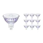 Flerpack 10x Philips Master LED Spot GU5.3 MR16 5.8W 345lm 36D - 922-927 Dim To Warm | Bästa Färgåtergivning - Dimbar - Ersättare 35W