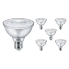 Flerpack 6x Philips Master Value LED Lampa Reflektor E27 PAR30 9.5W 740lm 25D - 927 Extra Varm Vit | Bästa färgåtergivning - Dimbar - Ersättare 75W