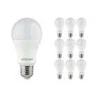 Flerpack 10x Noxion Lucent Classic LED E27 Päron Matt 9.5W 1055lm - 827 Extra Varm Vit | Ersättare 75W