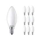 Flerpack 10x Philips Corepro LED Kronljus E14 Matt 2.2W 250lm 827 Extra Varm Vit - Ersättare 25W