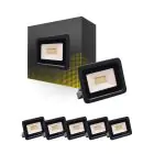 Flerpack 6x Bright Choice LED Strålkastare 20W 2000lm 100D - 840 Kallvit | IP66 - Symmetrisk