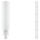 Flerpack 10x Ledvance Dulux-D LED 7W - 830 Varm Vit | 4-Stift - Ersättare 18W