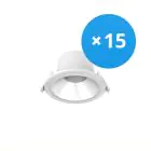 Flerpack 15x Noxion LED Downlight Apollo 9W 1100lm 60D - 830 Varm Vit | 145mm - Utskärning   120mm - UGR 