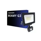 Noxion LED Strålkastare Beamy G3.1 Svart 30W 3300lm 110D - 840 Kallvit | IP44 - Rörelse- och Ljussensor - Symmetrisk 