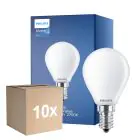 Flerpack 10x Philips Master Value LED Lustre E14 boll Matt 3.4W 470lm - 927 Extra Varm Vit | Bästa färgåtergivning - Dimbar - Ersättare 40W