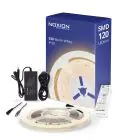 Noxion Led-Ljusslingor Naga 5 Meter Komplett set - Smart Wifi - 24V - 120LEDs/m - 9.6W/m - 930 Varm Vit | 8mm - IP20 - Bästa Färgåtergivning - SMD2835