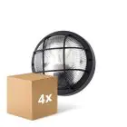 Flerpack 4x D'Lite Vägglampa Ecco Svart Runda | IP54 - Passande för 1x E27
