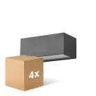 Flerpack 4x D'Lite Vägglampa Bello Svart Up & Down 12W 850lm - 830 Varm Vit| IP54