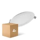 Flerpack 4x Ledvance LED Downlight Slim Runda DN155 12W 1020lm 120D - 840 Kallvit | 169mm 