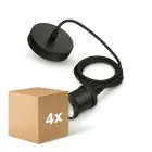 Flerpack 4x Philips Cord Vintage E27 Svart
