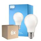 Flerpack 6x Philips Corepro LED Lampa E27 Päron Matt 10.5W 1521lm - 840 Kallvit - Ersättare 100W