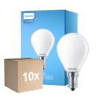 Flerpack 10x Philips Corepro LED Lustre E14 boll Matt 6.5W 806lm - 827 Extra Varm Vit | Ersättare 60W