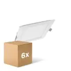 Flerpack 6x Ledvance LED Downlight Slim Fyrkant SQ210 18W 1530lm 120D - 840 Kallvit 