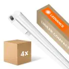 Flerpack 4x Ledvance LED Allmänbruksarmatur Linear Kompakt High Output 20W 2000lm - 830 Varm Vit | 120cm