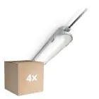 Flerpack 4x Philips LED Allmänbruksarmatur Vattentät CoreLine WT120C G2 42.9W 6000lm - 840 Kallvit | 150cm 