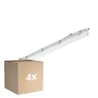 Flerpack 4x Philips LED Allmänbruksarmatur Vattentät Ledinaire WT065C 23/42W 2900/4800lm - 840 Kallvit | 120cm