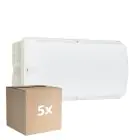 Flerpack 5x Philips LED Säkerhet Ledinaire WL055V Vit 6W 600lm - 830 Varm Vit | 374x150mm - IP65