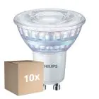 Flerpack 10x Philips MASTER Value LED Spot GU10 PAR16 5.5W 575lm 36D - 930 Varm Vit | Bästa Färgåtergivning - Dimbar - Ersättare 80W