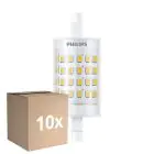 Flerpack 10x Philips CorePro LED R7S Linear 78mm Klar 7W 950lm - 830 Varm Vit | Ersättare 60W