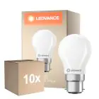 Flerpack 10x Ledvance Classic LED B22 Päron Matt 3.4W 470lm - 827 Extra Varm Vit | Dimbar - Ersättare 40W