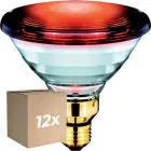 Flerpack 12x Philips PAR38 IR 150W E27 230V Röd