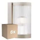 Flerpack 6x Nordlux Coupar Vägglampa Aluminium Sanded | IP54 - Passande för E27