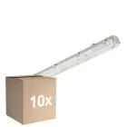 Flerpack 10x Philips LED Allmänbruksarmatur Vattentät WT050C | Passande För 2x150cm LED Rör
