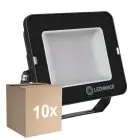 Flerpack 10x Ledvance LED Strålkastare Kompakt Svart 50W 5000lm 100D - 865 Dagsljus | IP65 - Symmetrisk 