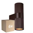 Flerpack 6x Nordlux Kyklop Vägglampa Aluminium Rostig  Up & Down | Passande för 2x GU10