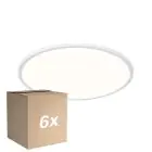 Flerpack 6x Nordlux LED Taklampa Oja 42 Vit 24W 2200lm - 830-840 CCT | IP54 - Dimbar