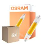 Flerpack 6x Osram LED Slim Line R7S LED R7S 78mm Klar 4.5W 470lm - 840 Kallvit | Ersättare 40W