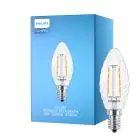 Philips Corepro LED Kronljus E14 Vriden Kronljus Filament Klar 2W 250lm - 827 Extra Varm Vit | Ersättare 25W