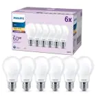 Flerpack 6x Philips Lampa LED E27 Päron Matt 7W 806lm - 827 Extra Varm Vit
