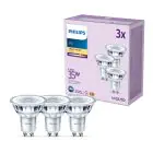 Flerpack 3x Philips LED Spot GU10 PAR16 4W 255lm 36D - 827 Extra Varm Vit
