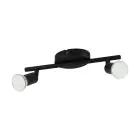 Eglo Taklampa Buzz-LED Stål Svart 2x2.8W 2x250lm - 830 Varm Vit | IP20 - Inkl. 2x GU10