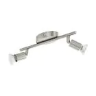 Eglo Taklampa Buzz-LED Stål Satin Nickel 2x2.8W 2x250lm - 830 Varm Vit | IP20 - Inkl. 2x GU10