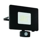 Eglo Vägglampa Faedo 3 Aluminium Svart 53W 5800lm - 850 Kallvit | IP44 - Rörelsesensor