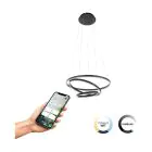 Eglo Pendellampa Lobinero-Z Aluminium Stål Svart 40W 6100lm - 830-865 Justerbar Vit | IP20 - Zigbee Dimbar