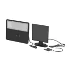 Eglo Vägglampa Panettieri Solar Svart 8W 1600lm - 840 Kallvit | IP65 - Rörelsesensor