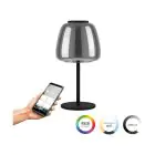 Eglo Bordslampa Alfero-Z Stål Svart 7.7W 1000lm - 827-865 Justerbar Vit + RGB | IP20 - Zigbee Dimbar