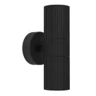 Eglo Vägglampa Tomelloso Utomhus Aluminium Svart Up & Down  | Passande för 2x GU10