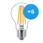Flerpack 6x Philips Corepro LED Lampa E27 Päron Klar 10.5W 1521lm - 827 Extra Varm Vit | Ersättare 100W