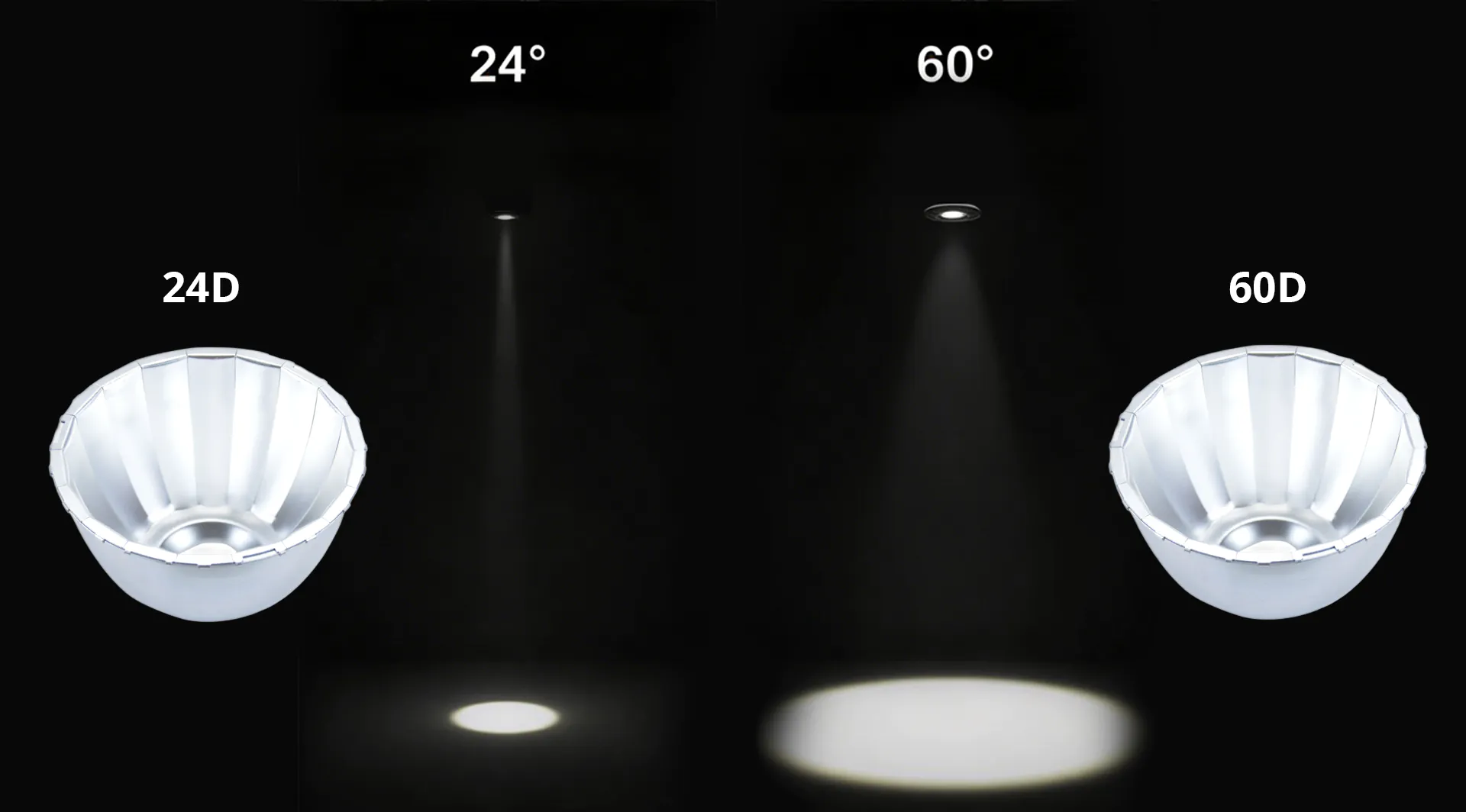 Noxion spårbelysning Delta Pro reflektorer med strålvinkel Noxion spårbelysning Delta Pro reflektorer med 24D och 60D alternativ för strålvinkel