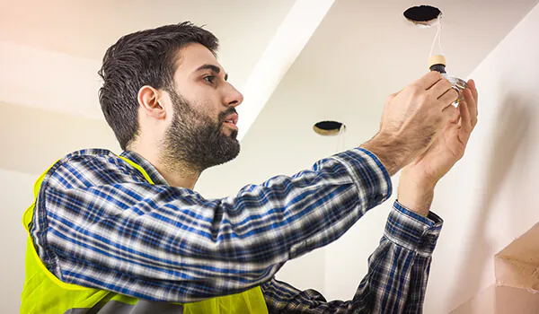 Installatie van een inbouwspot